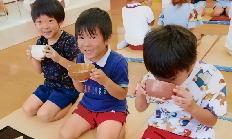 山陽学園こども園のお茶会